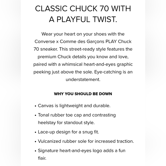 Converse x Comme de Garcons Chuck Taylors - Picture 8 of 8